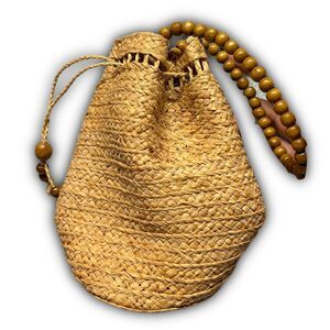 Boho Straw Beaded Crossbody Bag